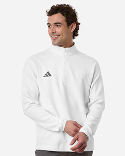 Adidas AT400 Men's 3-Stripes Quarter-Zip Pullover at GotApparel
