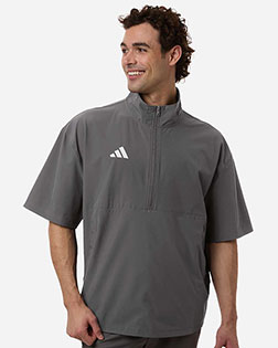 Adidas AT505 Men's Short Sleeve Quarter-Zip Pullover at GotApparel
