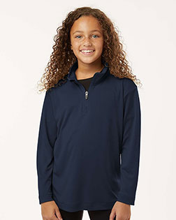 AllPro 41870Y Youth Pro-Lock Performance Quarter-Zip Pullover at GotApparel