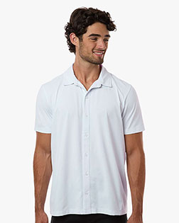 AllPro 41SPSS Men's Pro-Flex Sorona Button Down Short Sleeve Shirt at GotApparel