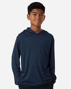 AllPro 48510Y Youth Pro-Lock Performance Hooded Long Sleeve T-Shirt at GotApparel