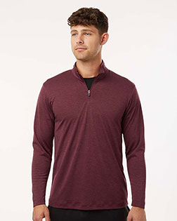 AllPro 4HM700 Men's Performance Mélange Quarter-Zip Pullover at GotApparel