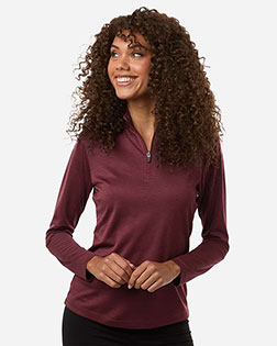 AllPro 4HM70L Women's Pro-Lock Performance Mlange Quarter-Zip Pullover at GotApparel