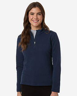 AllPro STF870L Women's Stretch Quarter-Zip Fleece Pullover at GotApparel