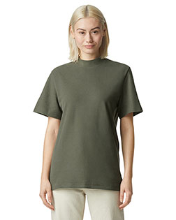 American Apparel 1PQ  Unisex Mockneck Pique T-Shirt at GotApparel