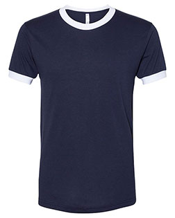 American Apparel BB410 Unisex USA-Made  50/50 Ringer Tee at GotApparel