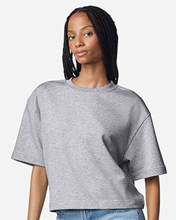 American Apparel FTCB0 Women's French Terry Mid-Length Boxy Top at GotApparel