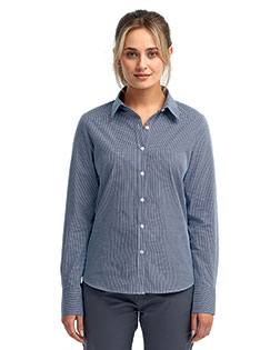 Artisan Collection by Reprime RP320 Ladies 3.7 oz Microcheck Gingham Long-Sleeve Cotton Shirt at GotApparel