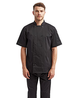 Artisan Collection by Reprime RP656  Unisex Short-Sleeve Sustainable Chef's Jacket at GotApparel