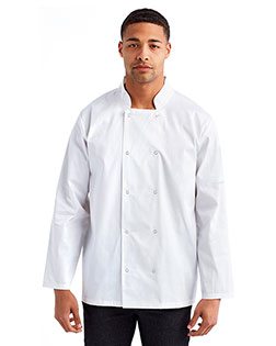 Artisan Collection by Reprime RP665 Unisex 5.8 oz Studded Front Long-Sleeve Chef's Jacket at GotApparel