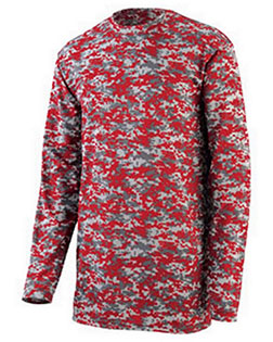 Augusta 2789 Boys Digi Camo Wicking Long Sleeve T-Shirt at GotApparel