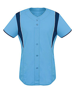 Augusta 312142 Women Ladies Faux Front Jersey at GotApparel