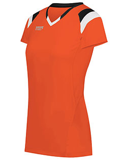 Augusta 342253 Girls  TruHit Tri-Color Short Sleeve Jersey at GotApparel