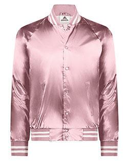Augusta Sportswear 3610 Satin Baseball Jacket/Striped Trim at GotApparel
