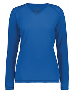Augusta 6847 Women Ladies Super Soft-Spun Poly Long Sleeve Tee at GotApparel