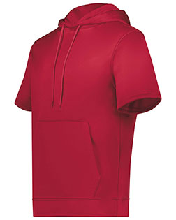 Augusta 6871 Men Wicking Fleece Short Sleeve Hoodie at GotApparel