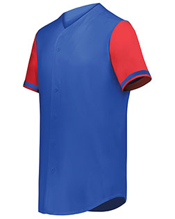 Augusta 6909 Men Cutter+ Full Button Baseball Jersey at GotApparel