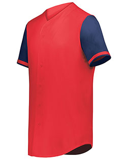 Augusta 6909 Men Cutter+ Full Button Baseball Jersey at GotApparel