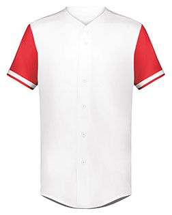 Augusta 6909 Men Cutter+ Full Button Baseball Jersey at GotApparel
