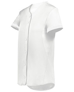 Augusta 6919 Women Ladies Cutter+ Full Button Softball Jersey at GotApparel