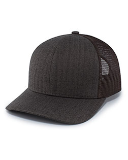 Augusta P124 Herringbone Trucker Cap at GotApparel