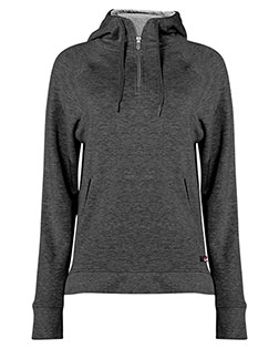 Badger 1051 FitFlex Women's French Terry Hooded Quarter-Zip at GotApparel