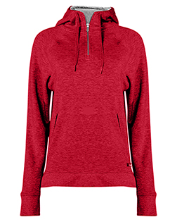 Badger 1051  FitFlex Women's French Terry Hooded Quarter-Zip at GotApparel
