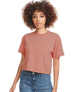 Badger 1580 Women Nl Ldy Ideal Crop 60/40 Combed Rs Co Top at GotApparel