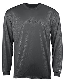Badger 2145 Boys Youth Line Embossed Long Sleeve T-Shirt at GotApparel