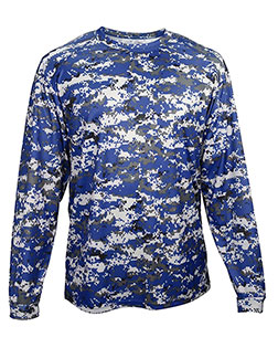 Badger 2184 Youth Digital Camo Long Sleeve T-Shirt at GotApparel