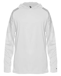 Badger 2211 Boys Youth Lineup Hooded Long Sleeve T-Shirt at GotApparel