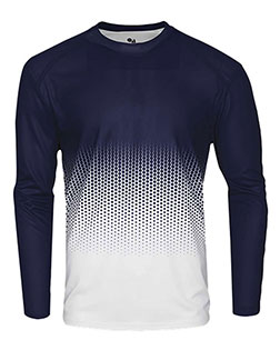 Badger 2224 Boys Youth Hex 2.0 Long Sleeve T-Shirt at GotApparel