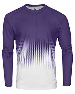 Badger 2224 Boys Youth Hex 2.0 Long Sleeve T-Shirt at GotApparel
