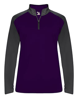 Badger 4008 Ultimate SoftLock™ Women's Sport Quarter-Zip Pullover at GotApparel