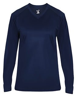 Badger 4064  Ultimate SoftLock™ Women's V-Neck Long Sleeve T-Shirt at GotApparel