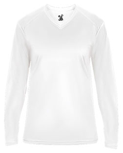 Badger 4064  Ultimate SoftLock™ Women's V-Neck Long Sleeve T-Shirt at GotApparel