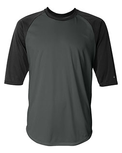 Badger 4133 B-Core Three-Quarter Sleeve Baseball T-Shirt at GotApparel