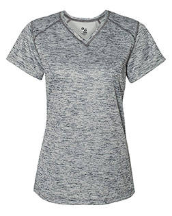 Badger 4175  Women's Tonal Blend V-Neck T-Shirt at GotApparel