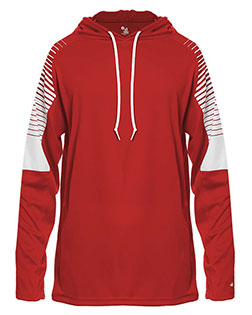 Badger 4211 Men Lineup Hooded Long Sleeve T-Shirt at GotApparel