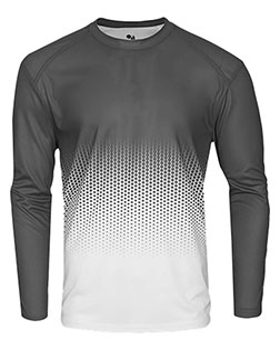 Badger 4224 Men Hex 2.0 Long Sleeve T-Shirt at GotApparel