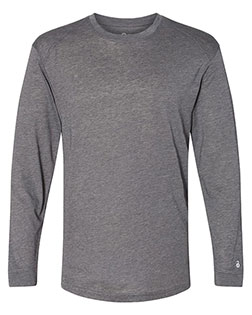 Badger 4944 Men Triblend Performance Long Sleeve T-Shirt at GotApparel