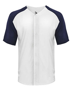 Badger 4950  Triblend Full Button T-Shirt at GotApparel