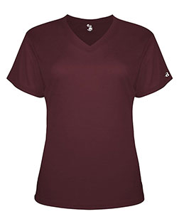 Badger 4962 Women ’s Triblend Performance V-Neck Short Sleeve T-Shirt at GotApparel