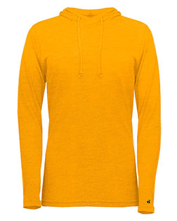 Badger 4965 Women's Tri-Blend Surplice Long Sleeve Hooded T-Shirt at GotApparel