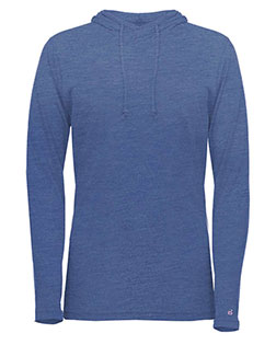Badger 4965 Women's Tri-Blend Surplice Long Sleeve Hooded T-Shirt at GotApparel