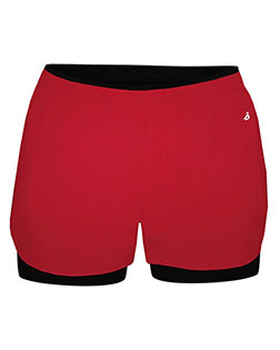 Badger 6150  Women's Double Up Shorts at GotApparel