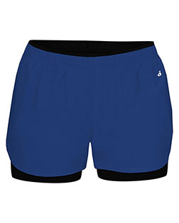 Badger 6150  Women's Double Up Shorts at GotApparel