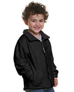 Bayside 1115 Boys Youth USA-Made Full-Zip Fleece Jacket at GotApparel