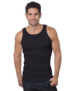 Bayside 4573 Men 2x1 Rib Tank Top at GotApparel
