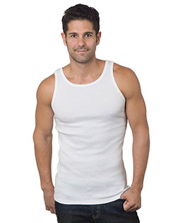 Bayside 4573 Men 2x1 Rib Tank Top at GotApparel